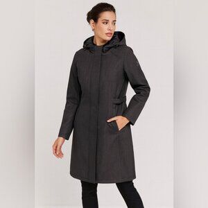 Gotcha Glacier Gray Herringbone Parka Women’s Size M Waterproof Hooded Coat